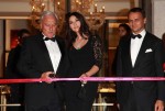 Bernard Fornas, President of Cartier International, Monica Bellucci and Laurent Gaborit