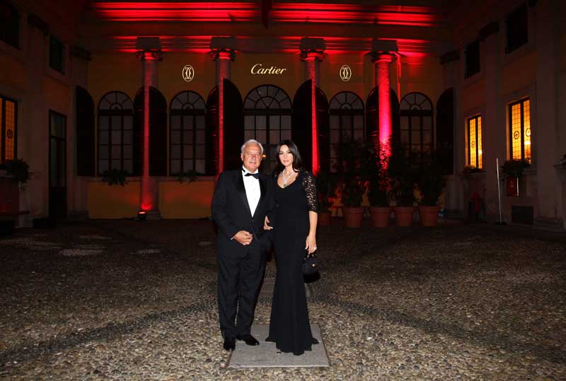 Bernard Fornas, President of Cartier International, and Monica Bellucci