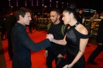 (L-R) Tom Cruise, Nicole Scherzinger and Lewis Hamilton