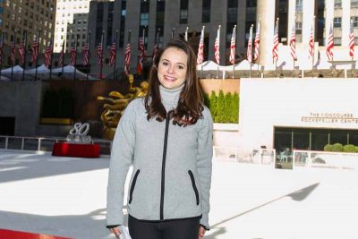 Olympic Silver Medalist Sasha Cohen hosts the opening of The Rink at Rockefeller Center on October 11, 2016. 