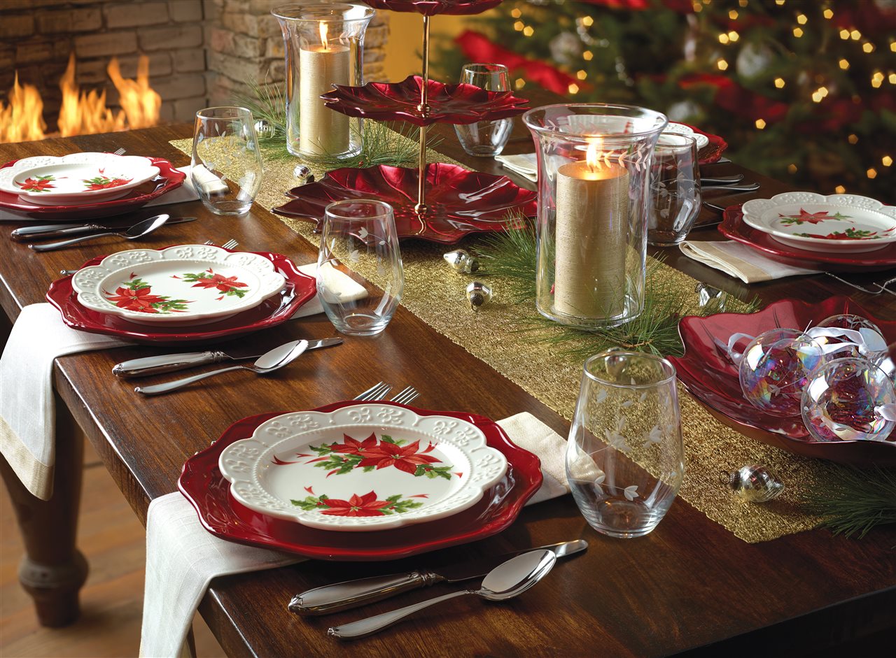 holiday table settings kitchen