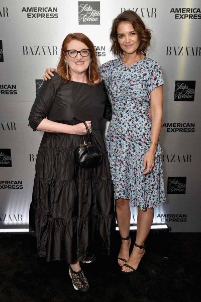 Glenda Bailey And Katie Holmes Host The Launch Of The Saks IT List Townhouse In Partnership With American Express And Harper's BAZAAR